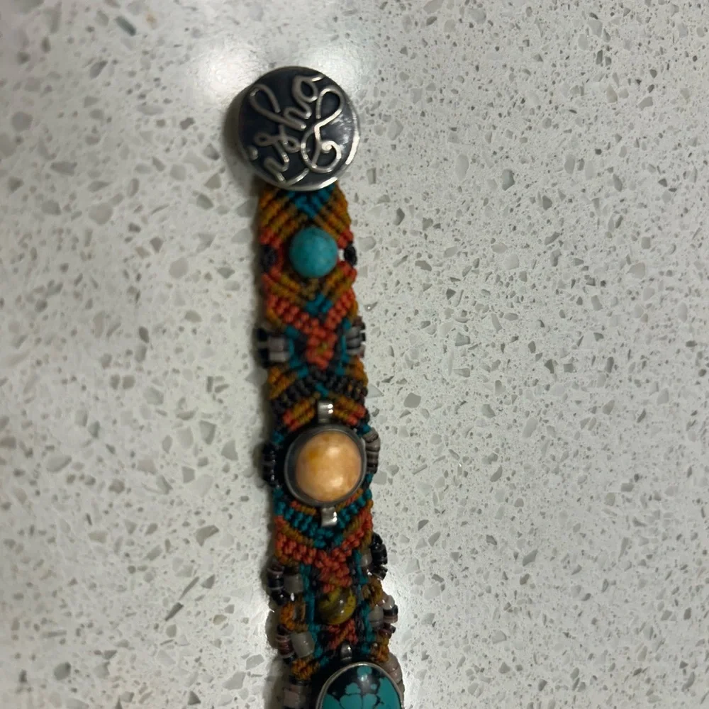 Isha Elafi Turquoise and Earth Tone Bracelet - Picture 2 of 4